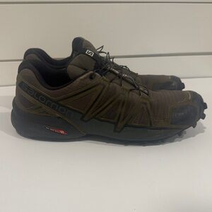 Salomon Men's Athletic Shoes - Dark Green and Black